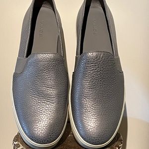 VINCE " Blair" Grey Metallic Slip ON Sneakers - NEW!!